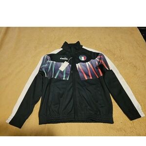 Diadora Mens Track Jacket Sz SM Blue Corsair Designed In Italy RARE NWT $50obo